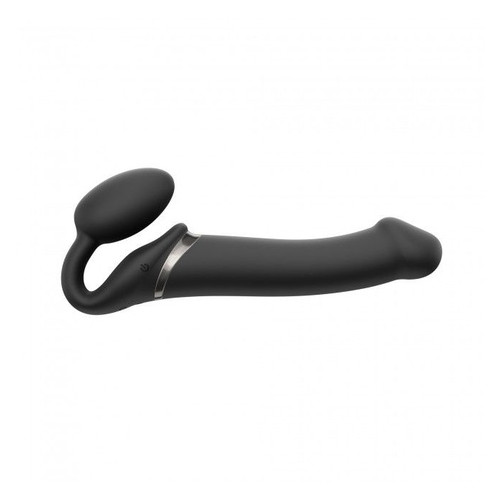 Страпон с вибрацией Strap-on-me 3 мотора L, чёрный 6013960 - Strap-on-me - Безремневые/Двойные страпоны - Купить