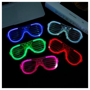 Окуляри LED-blinds з підсвічуванням Білий + батарейки (gla-white) фото №3