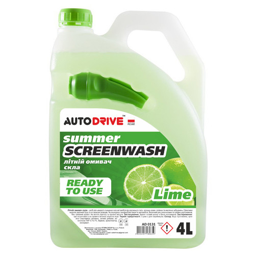 Омивач скла літній Auto Drive Screen Wash Lime 4л (AD0131) фото №1