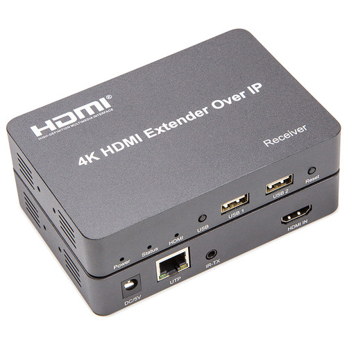 Подовжувач HDMI сигналу PowerPlant HDMI 4K/30hz до 150м через CAT5E/6 (HDES150-KVM) (CA912957) фото №1