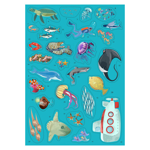 Гра з багаторазовими наклейками Умняшка Підводний світ (KP-008) фото №9