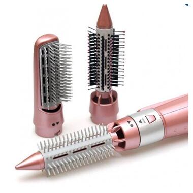 Фен щітка гребінець 6 в 1 з насадками для укладання та завивки волосся XPRO GM 4831 рожевий (42076-GM 4831_551) фото №4