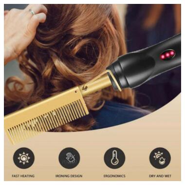 Гребінець-випрямляч для волосся High Heat Brush 7951, чорний фото №4