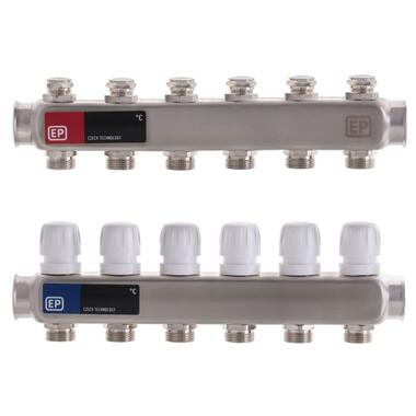 Колектор блок з термостат. клапанами EUROPRODUCT EP.S1100-06 1x6 (EP4993) фото №1