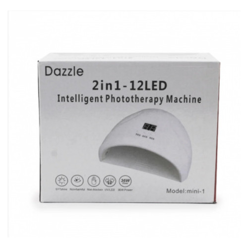Лампа Led Uv Dazzle mini-1 36вт для наращивания ногтей Белая фото №1