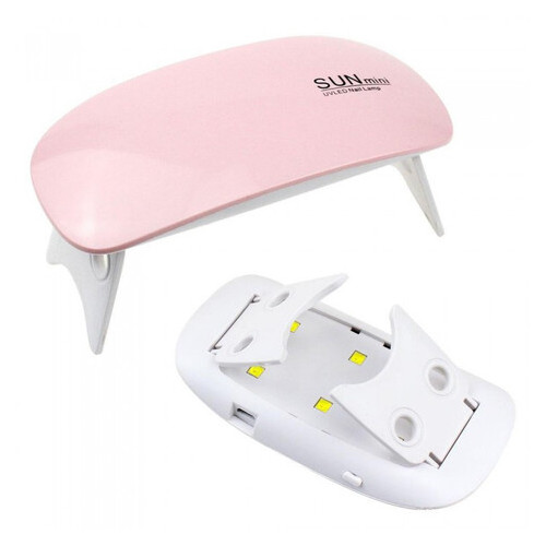 Лампа для маникюра UV LED SUN mini, Розовый фото №7
