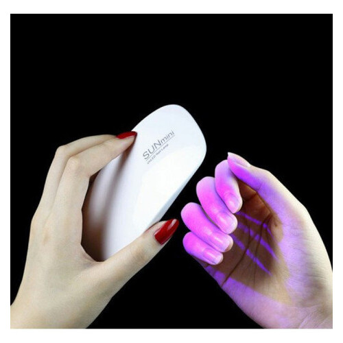Лампа для маникюра UV LED SUN mini, Розовый фото №3