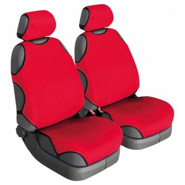 Майки универсал Beltex Polo Красный комплект 2шт.на переднее сидение без подголовников (BX15610) фото №1