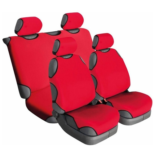Майки універсал Beltex Cotton Червоний комплект на 4 сидіння без підголівників (BX13610) фото №1