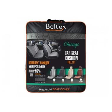 Комплект преміум накидок для сидінь BELTEX Chicago, black BX85100 фото №4