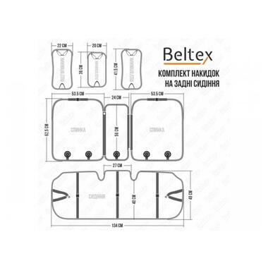 Комплект преміум накидок для сидінь BELTEX Chicago, black BX85100 фото №2