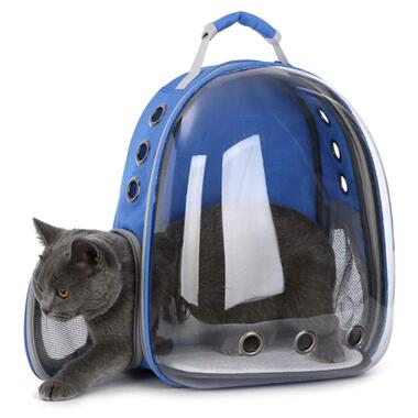 Рюкзак-перенесення прозорий водонепроникний для котів та собак, бренд XPRO, модель FREEZER 25000, колір чорний. (42992-_722) фото №6