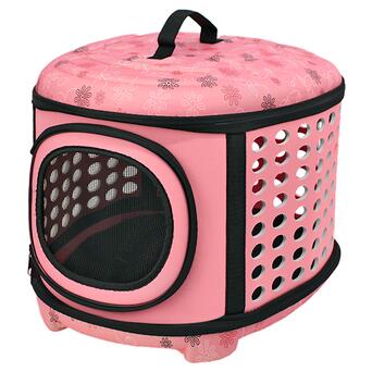 Сумка-переноска Lesko SY210802 Pink контейнер для котів та собак  43*38*32 см фото №1