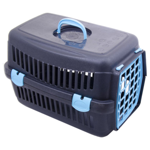 Перенесення для тварин SGbox для тварин до 6 кг 48х32х32 см пластик (чорна/мікс) (2700000016053) фото №1