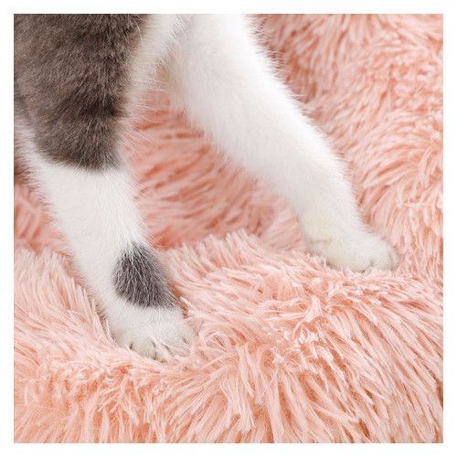 Лежак пуф для котів собак круглий Taotaopets S Рожевий (5516-26506) фото №4