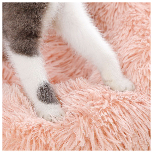 Лежак пуф для котів собак круглий Taotaopets S Рожевий (5516-26506) фото №3