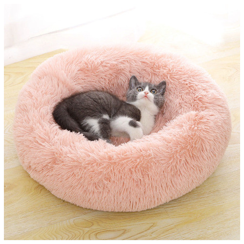 Лежак пуф для котів собак круглий Taotaopets S Рожевий (5516-26506) фото №5
