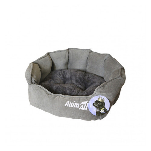 Лежак, AnimAll Rolyal S, для собак, сірий, 48x42x20 см (114006) фото №1