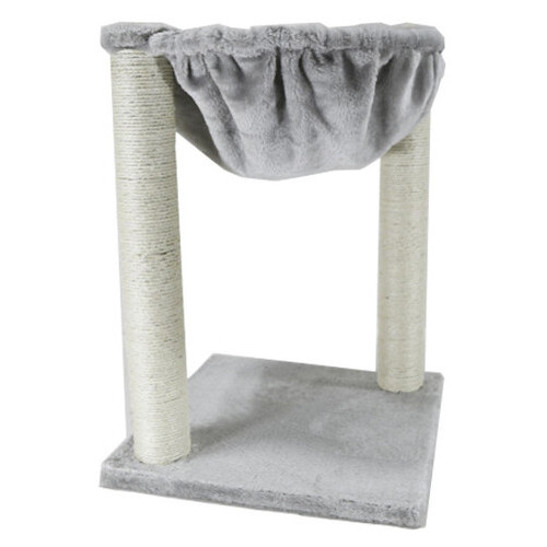 Кігтеточка-лежанка AnimAll з бубоном для кішок сизаль сіра 40х40х50 см (113817) фото №1