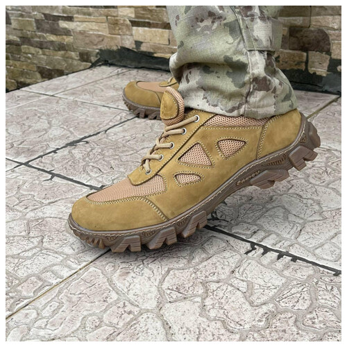 Кросівки чоловічі тактичні сітка ЗСУ (ЗСУ) 7103 42 р 27 см коричневі фото №4