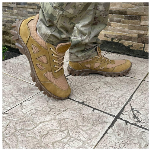Кросівки чоловічі тактичні сітка ЗСУ (ЗСУ) 7103 42 р 27 см коричневі фото №7