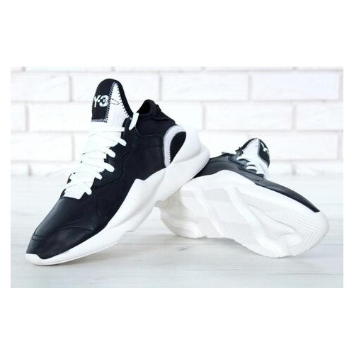 Кроссовки Adidas Y-3 Kaiwa черно-белые фото №5