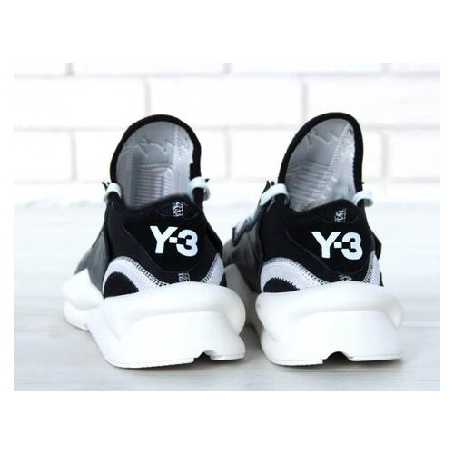 Кроссовки Adidas Y-3 Kaiwa черно-белые фото №10