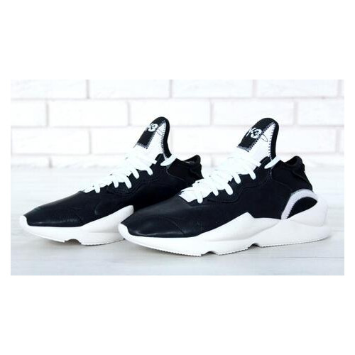 Кроссовки Adidas Y-3 Kaiwa черно-белые фото №8