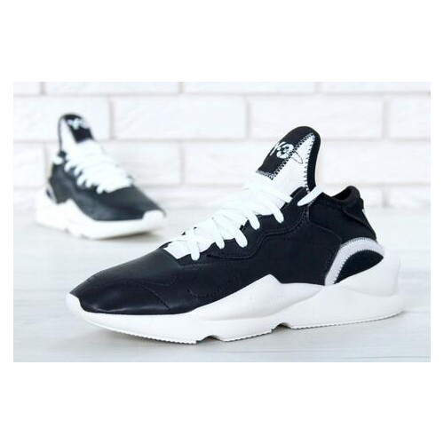 Кроссовки Adidas Y-3 Kaiwa черно-белые фото №7