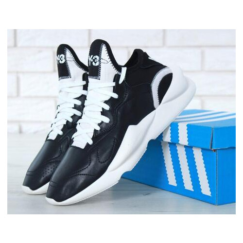 Кроссовки Adidas Y-3 Kaiwa черно-белые фото №1