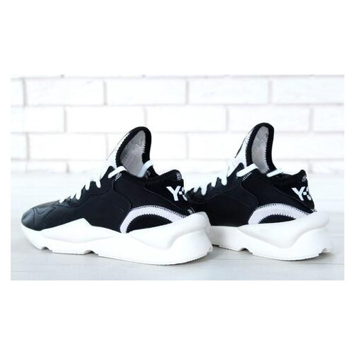 Кроссовки Adidas Y-3 Kaiwa черно-белые фото №9