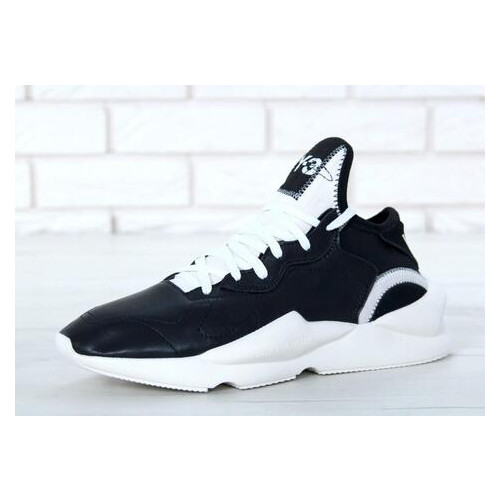 Кроссовки Adidas Y-3 Kaiwa черно-белые фото №3