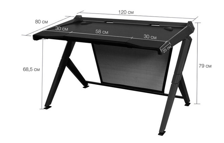 Компьютерный стол DXRacer GD/1000/NY (черный/желтая вставка) (63729) фото №6