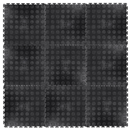 Килимок для підлоги з важким режимом inSPORTline Avero 0,6 cm puzzle - чорний (20646-1) фото №1