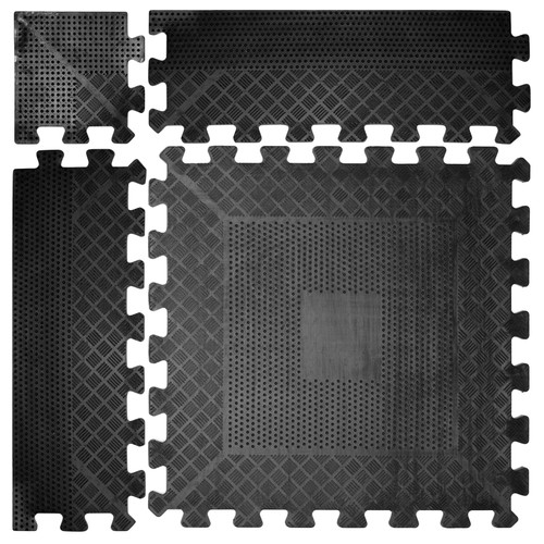 Килимок для підлоги з важким режимом inSPORTline Rubber puzzle 1,2 cm (2384) фото №2