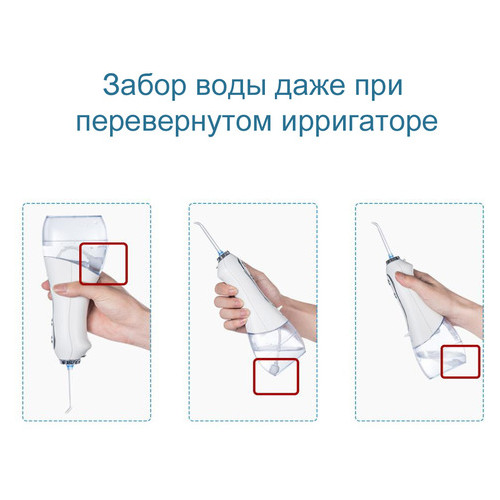 Ирригатор полости рта H2OFloss HF-6 White + сумка фото №6