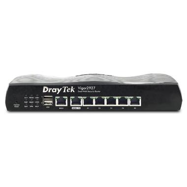 Маршрутизатор DrayTek Vigor 2927, 2(4) WAN GbE, 5 LAN GbE, 2 USB 2.0, 50 VPN, Multi-LAN (8+DMZ+IP Rou (Vigor2927) фото №1