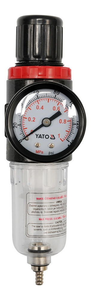 Фільтр-редуктор Yato 1/4" з манометром (YT-2382) фото №1