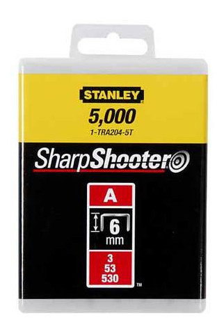Скоби для степлера Stanley 1-TRA202T тип А 4мм 1000шт фото №1