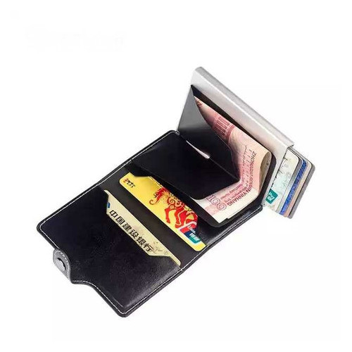 Гаманець Cart Holder із RFID захистом, чорний із застібкою фото №1