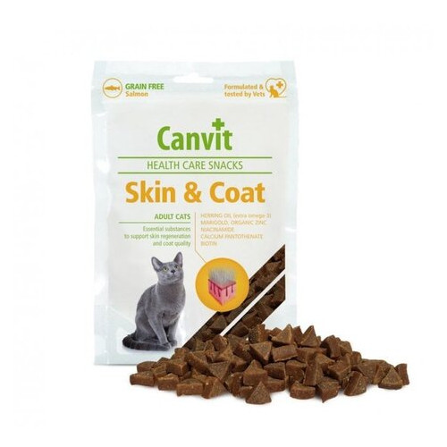 Напіввологі ласощі Canvit Skin and Coat для собак 200г (can508778) фото №1