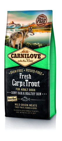 Корм для собак Carnilove Fresh Carp & Trout Shiny Hair & Healthy Skin 1,5 кг (170871/7533) фото №1