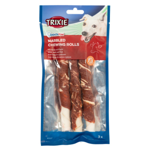 Ласощі для собак Trixie DENTAfun Паличка для чищення зубів з яловичиною 3 шт 140 г (4011905312279) фото №1