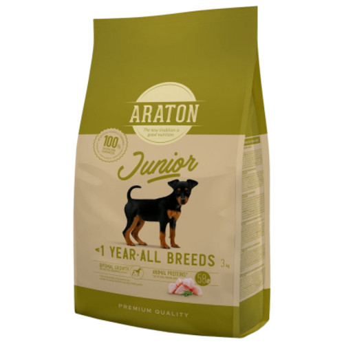 Сухий корм для собак Araton Junior All Breeds 3 кг (ART45962) фото №1