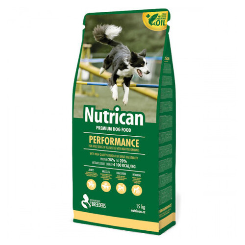 Сухий корм Nutrican Performance для дорослих собак великих порід зі смаком курки, 15 кг ti-nc507054 фото №1
