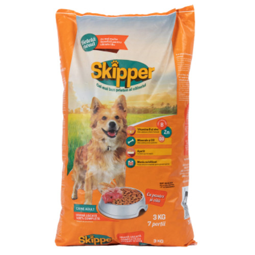 Сухий корм для собак Skipper курка та яловичина 3 кг (5948308003536) фото №1