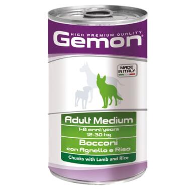 Консерви для собак Gemon Dog Wet Medium Adult шматочки з ягням та рисом 1.25 кг (8009470387910) фото №1