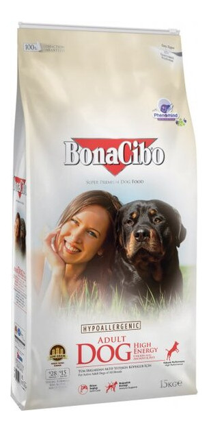 Корм для собак BonaCibo Adult Dog High Energy ChickenRice with Anchovy 15 kg (BC405802) фото №1