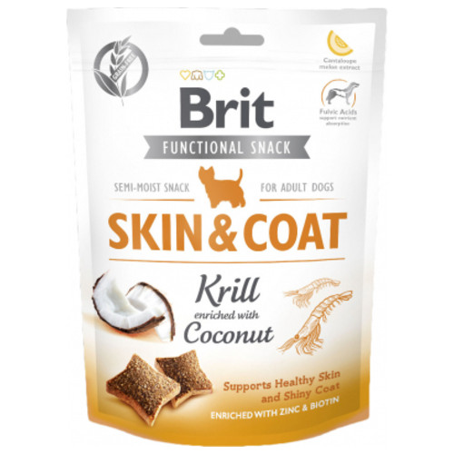 Ласощі для собак Brit Care Skin&Coat криль з кокосом 150 г (8595602539963) фото №1