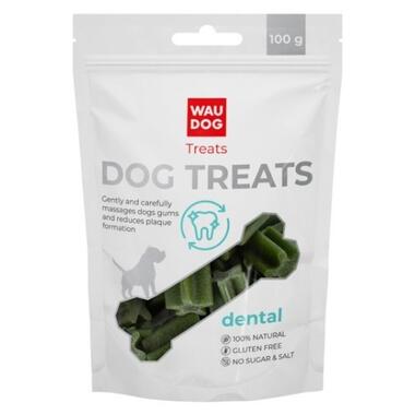 Ласощі для собак WAUDOG Treats Стоматологічна паличка зі смаком шпинату та ванілі, 100 г (4454) (4823089357256) фото №1